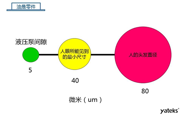 如圖所示是機械設備液壓泵間隙、人眼所能見到的最小尺寸、人的頭發直徑三者之間的對比圖