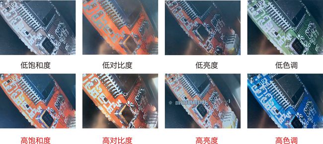 SIE工業(yè)視頻內(nèi)窺鏡色調(diào)、飽和度效果對比